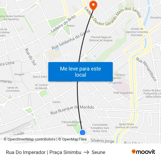 Rua Do Imperador | Praça Sinimbu to Seune map