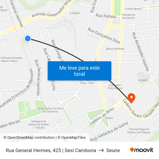 Rua General Hermes, 425 | Sesi Cambona to Seune map