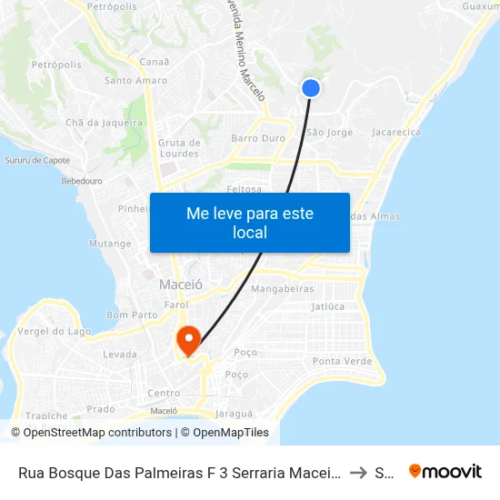 Rua Bosque Das Palmeiras F 3 Serraria Maceió - Alagoas 57046-000 Brasil to Seune map