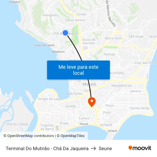 Terminal Do Mutirão - Chã Da Jaqueira to Seune map
