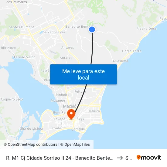R. M1 Cj Cidade Sorriso II 24 - Benedito Bentes Maceió - Al 57084-024 Brasil to Seune map