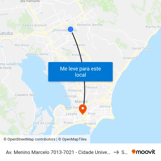 Av. Menino Marcelo 7013-7021 - Cidade Universitária Maceió - Al 57073-470 Brasil to Seune map