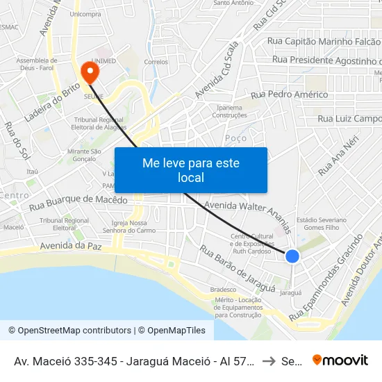 Av. Maceió 335-345 - Jaraguá Maceió - Al 57022-080 Brasil to Seune map
