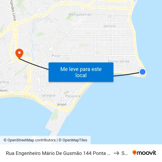 Rua Engenheiro Mário De Gusmão 144 Ponta Verde Maceió - Alagoas Brasil to Seune map