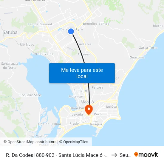 R. Da Codeal 880-902 - Santa Lúcia Maceió - Al Brasil to Seune map