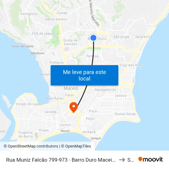 Rua Muniz Falcão 799-973 - Barro Duro Maceió - Al República Federativa Do Brasil to Seune map