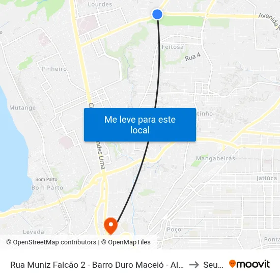 Rua Muniz Falcão 2 - Barro Duro Maceió - Al Brasil to Seune map