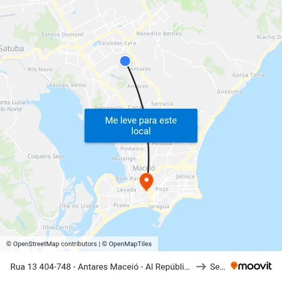 Rua 13 404-748 - Antares Maceió - Al República Federativa Do Brasil to Seune map