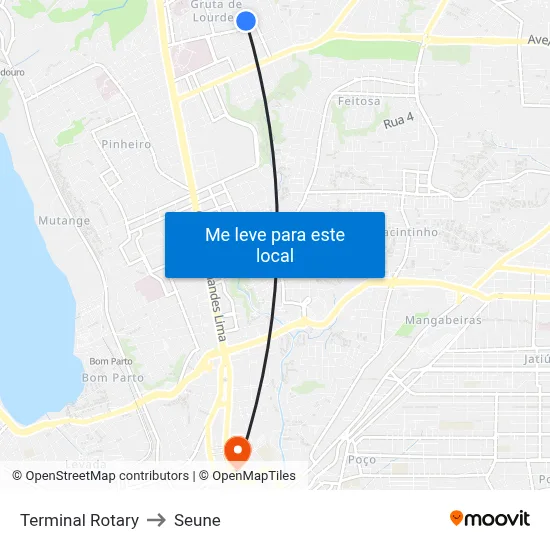 Terminal Rotary to Seune map