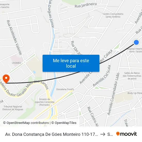 Av. Dona Constança De Góes Monteiro 110-170 - Jatiúca Maceió - Al 57031-520 Brasil to Seune map