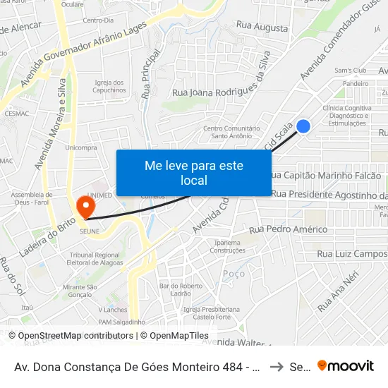 Av. Dona Constança De Góes Monteiro 484 - Jatiúca Maceió - Al Brasil to Seune map