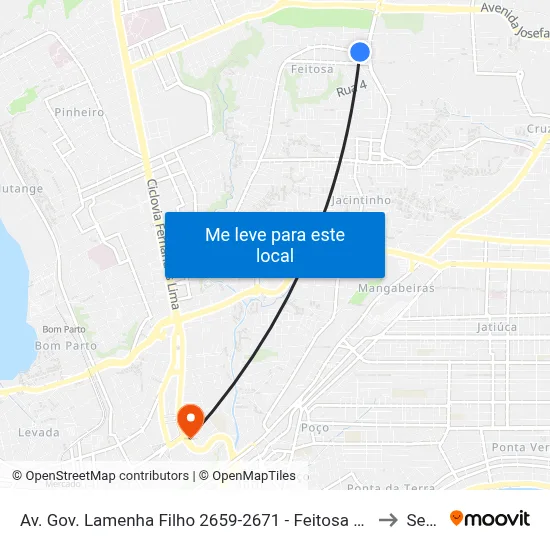 Av. Gov. Lamenha Filho 2659-2671 - Feitosa Maceió - Al Brasil to Seune map