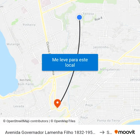 Avenida Governador Lamenha Filho 1832-1950 - Feitosa Maceió - Al República Federativa Do Brasil to Seune map