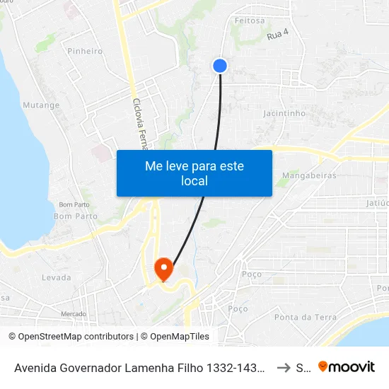 Avenida Governador Lamenha Filho 1332-1438 - ????? Maceió - Al República Federativa Do Brasil to Seune map