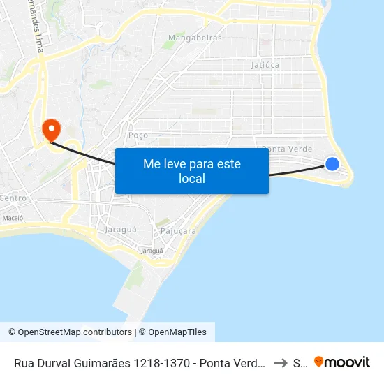 Rua Durval Guimarães 1218-1370 - Ponta Verde Maceió - Al 57035-060 República Federativa Do Brasil to Seune map