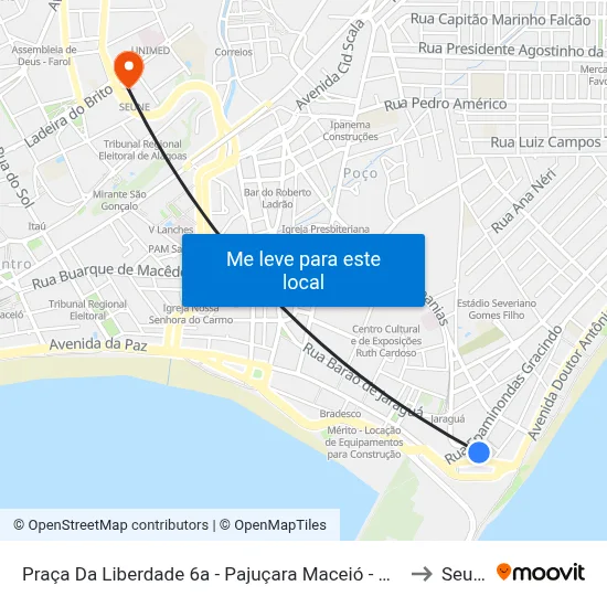 Praça Da Liberdade 6a - Pajuçara Maceió - Al Brasil to Seune map