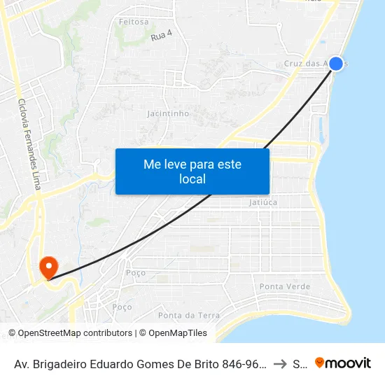 Av. Brigadeiro Eduardo Gomes De Brito 846-962 - Cruz Das Almas Maceió - Al 57038-230 Brasil to Seune map