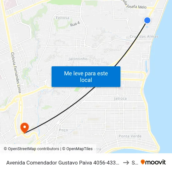 Avenida Comendador Gustavo Paiva 4056-4332 - Cruz Das Almas Maceió - Al República Federativa Do Brasil to Seune map