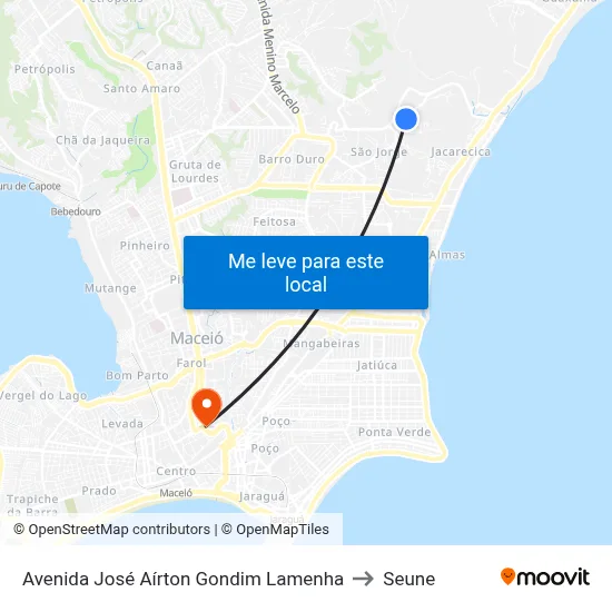 Avenida José Aírton Gondim Lamenha to Seune map