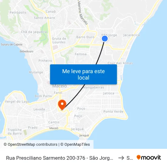 Rua Presciliano Sarmento 200-376 - São Jorge Maceió - Al República Federativa Do Brasil to Seune map