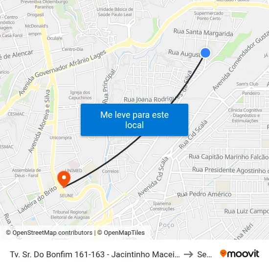 Tv. Sr. Do Bonfim 161-163 - Jacintinho Maceió - Al Brasil to Seune map