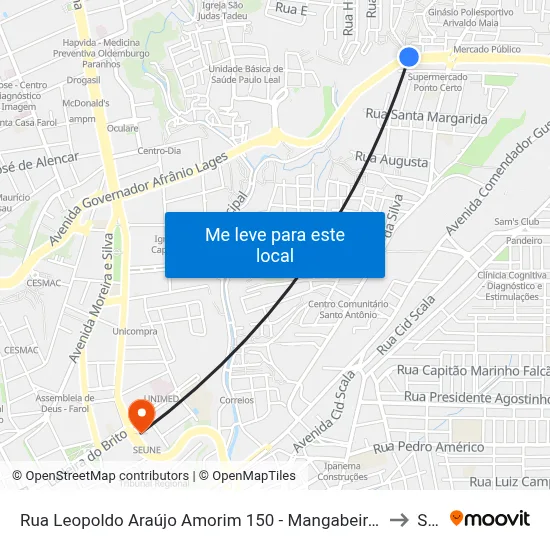 Rua Leopoldo Araújo Amorim 150 - Mangabeiras Maceió - Al República Federativa Do Brasil to Seune map