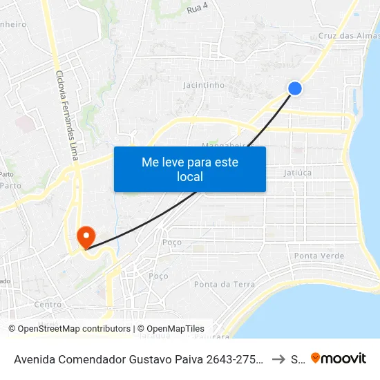 Avenida Comendador Gustavo Paiva 2643-2757 - Cruz Das Almas Maceió - Al República Federativa Do Brasil to Seune map