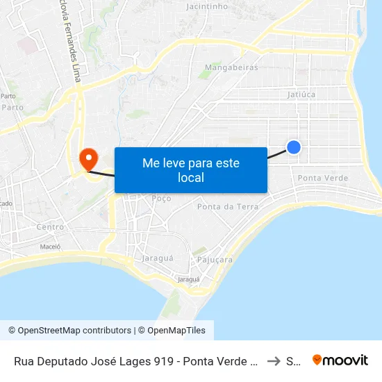 Rua Deputado José Lages 919 - Ponta Verde Maceió - Al 57035-330 Brasil to Seune map