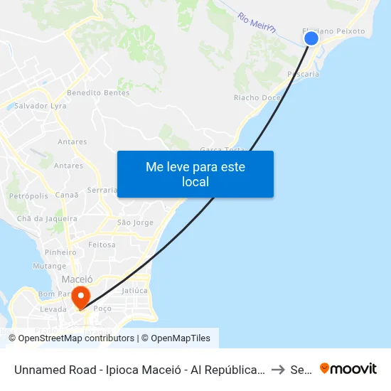 Unnamed Road - Ipioca Maceió - Al República Federativa Do Brasil to Seune map
