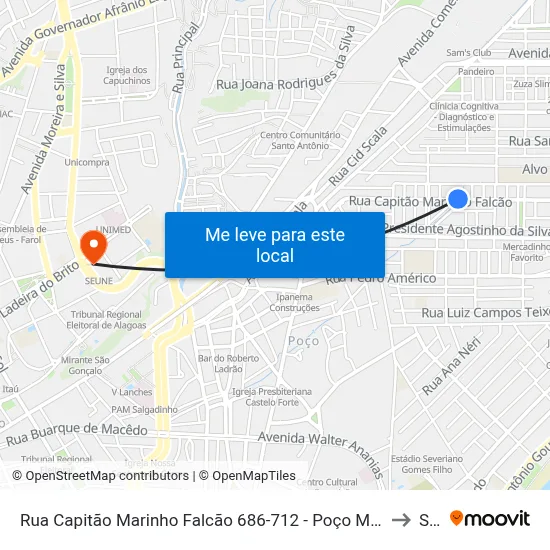 Rua Capitão Marinho Falcão 686-712 - Poço Maceió - Al 57025-260 República Federativa Do Brasil to Seune map