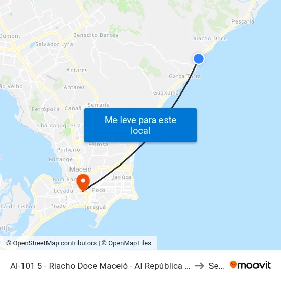 Al-101 5 - Riacho Doce Maceió - Al República Federativa Do Brasil to Seune map