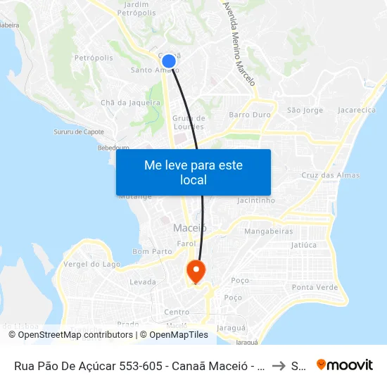 Rua Pão De Açúcar 553-605 - Canaã Maceió - Al República Federativa Do Brasil to Seune map