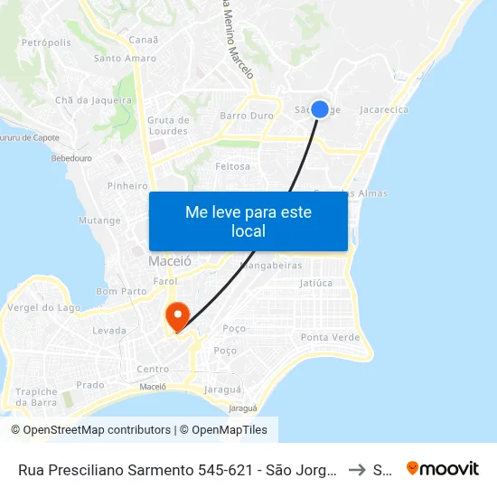 Rua Presciliano Sarmento 545-621 - São Jorge Maceió - Al 57044-130 Brasil to Seune map