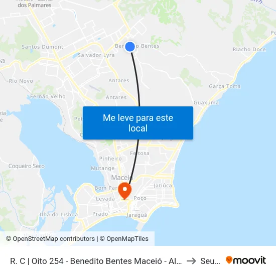 R. C | Oito 254 - Benedito Bentes Maceió - Al Brasil to Seune map