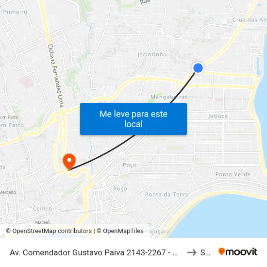 Av. Comendador Gustavo Paiva 2143-2267 - Mangabeiras Maceió - Al Brasil to Seune map