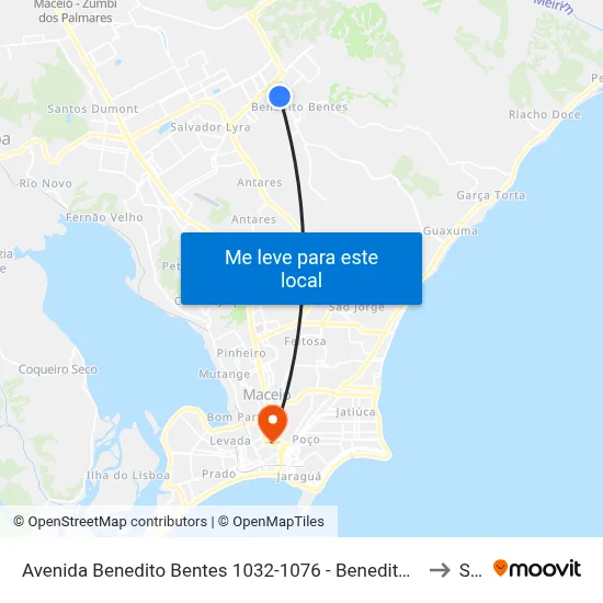 Avenida Benedito Bentes 1032-1076 - Benedito Bentes Maceió - Al República Federativa Do Brasil to Seune map