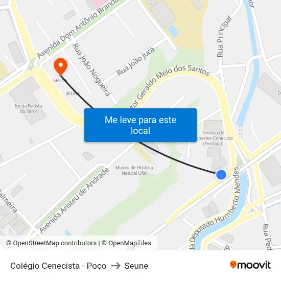 Colégio Cenecista - Poço to Seune map
