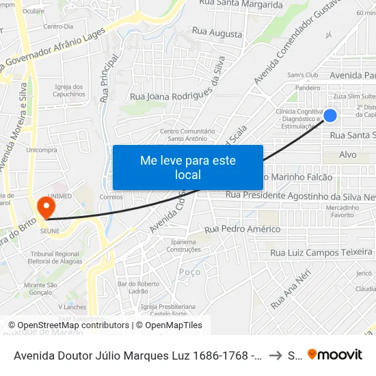 Avenida Doutor Júlio Marques Luz 1686-1768 - Jatiúca Maceió - Al 57035-700 República Federativa Do Brasil to Seune map