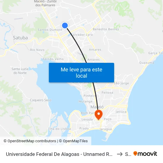 Universidade Federal De Alagoas - Unnamed Road - Cidade Universitária Maceió - Al República Federativa Do Brasil to Seune map