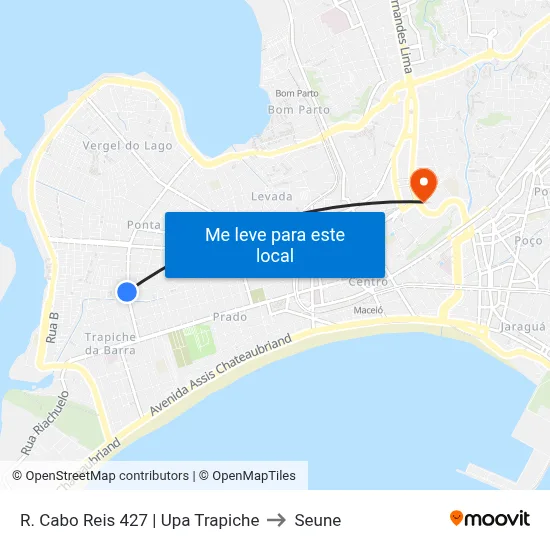 R. Cabo Reis 427 | Upa Trapiche to Seune map