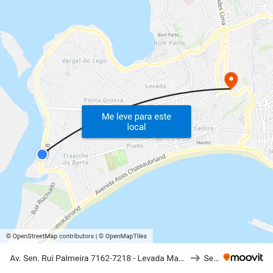 Av. Sen. Rui Palmeira 7162-7218 - Levada Maceió - Al 57017-175 Brasil to Seune map