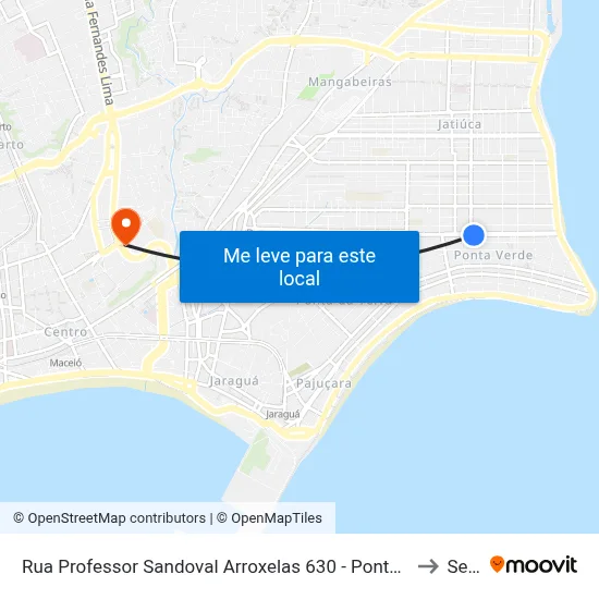 Rua Professor Sandoval Arroxelas 630 - Ponta Verde Maceió - Al Brasil to Seune map