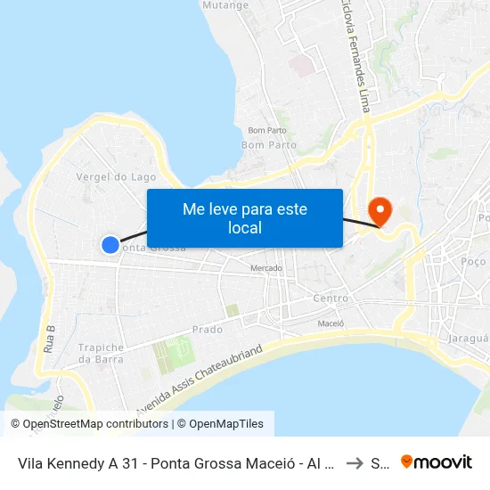 Vila Kennedy A 31 - Ponta Grossa Maceió - Al 57014-630 República Federativa Do Brasil to Seune map