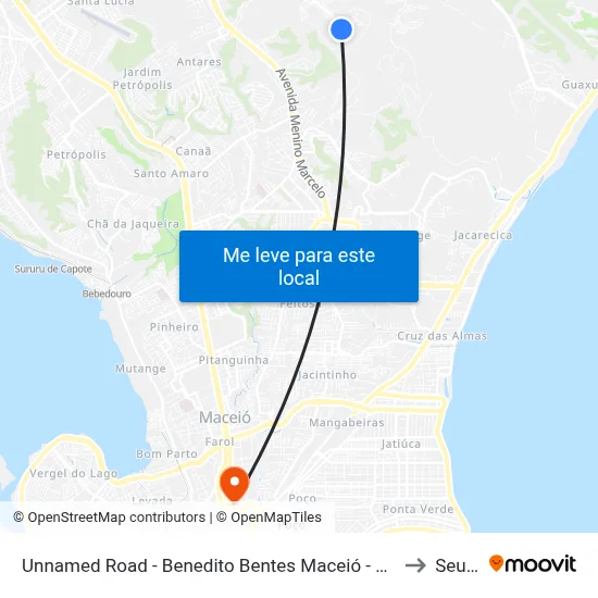 Unnamed Road - Benedito Bentes Maceió - Al Brasil to Seune map