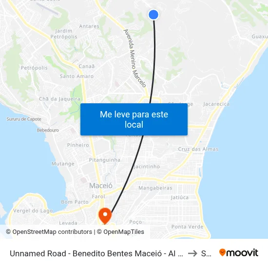 Unnamed Road - Benedito Bentes Maceió - Al República Federativa Do Brasil to Seune map