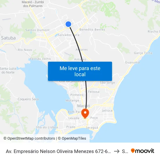 Av. Empresário Nelson Oliveira Menezes 672-690 - Cidade Universitária Maceió - Al 57073-471 Brasil to Seune map