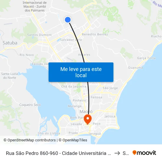 Rua São Pedro 860-960 - Cidade Universitária Maceió - Al República Federativa Do Brasil to Seune map
