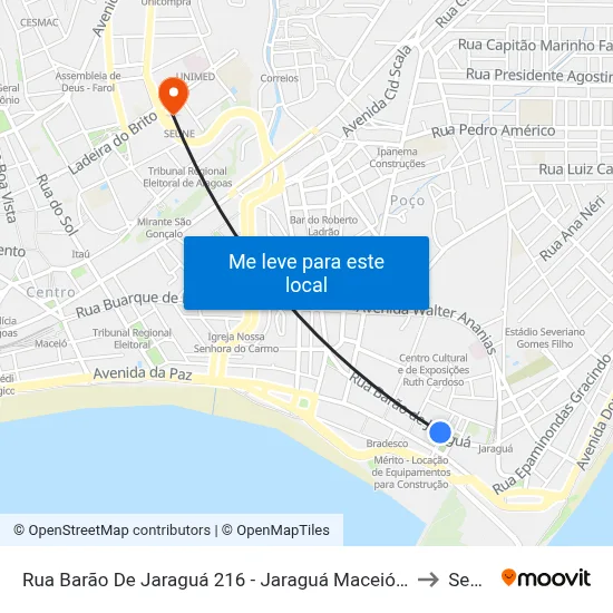 Rua Barão De Jaraguá 216 - Jaraguá Maceió - Al Brasil to Seune map