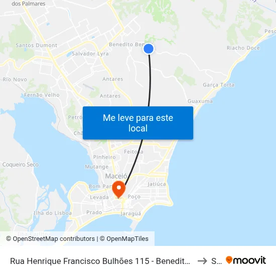 Rua Henrique Francisco Bulhões 115 - Benedito Bentes Maceió - Al 57085-038 República Federativa Do Brasil to Seune map