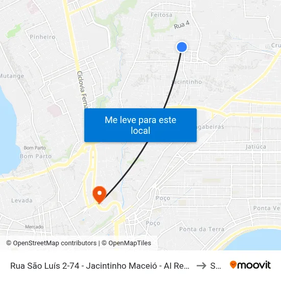 Rua São Luís 2-74 - Jacintinho Maceió - Al República Federativa Do Brasil to Seune map